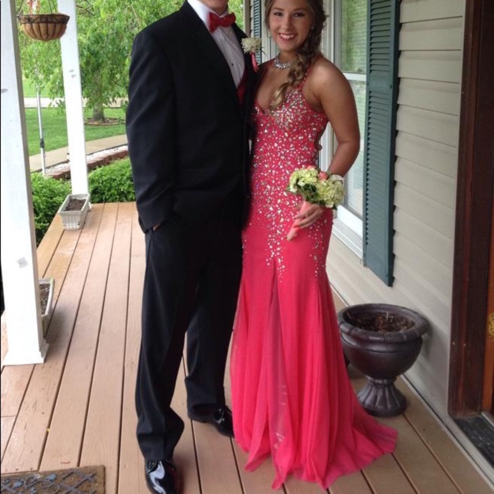Coral prom dress